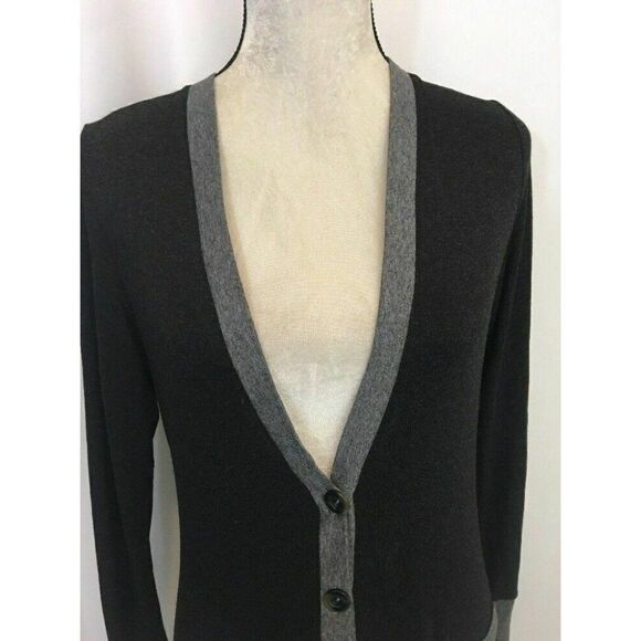 C c Caifornia Womens Gray Long Sleeve V Neck Sweater Cardigan Rayon Top Small - Picture 2 of 7